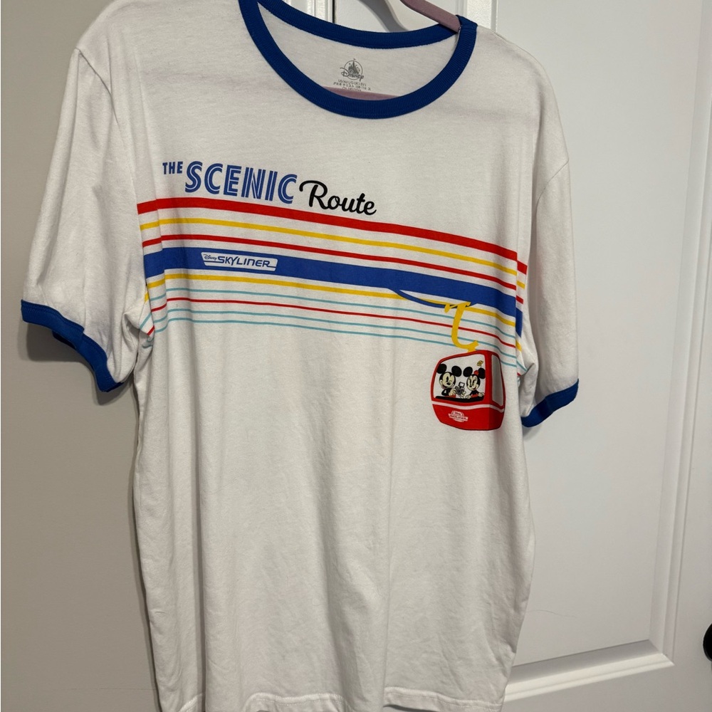 Disney White and Blue Short Sleeve Tee